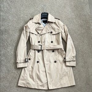Banana Republic Lined Double Breasted Trench Coat. Tan. Womans XS